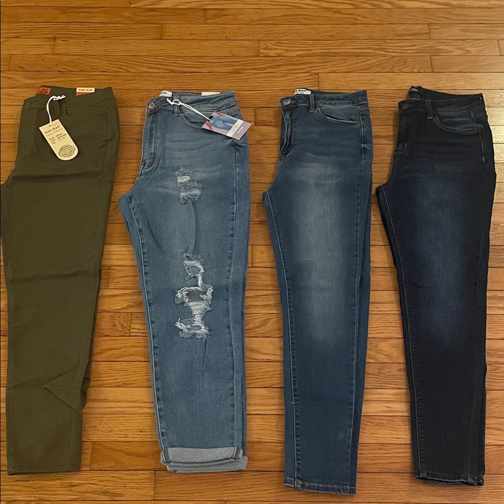 Wax jeans Denim and Green 13/31 Juniors
